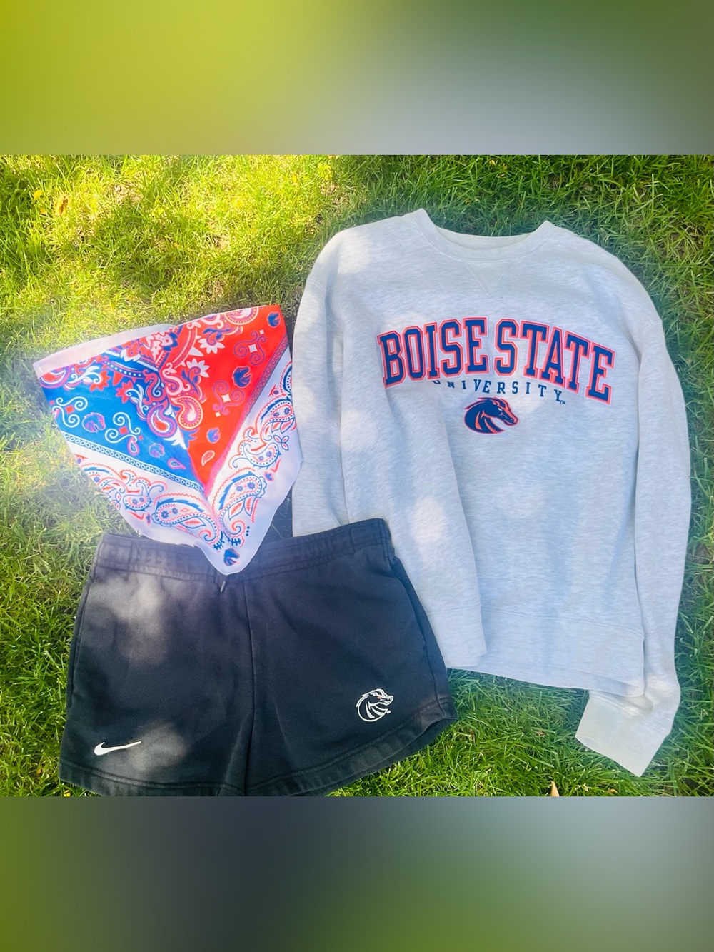 Boise State Lot of 3. Sweatshirt, Shorts, Tube Top